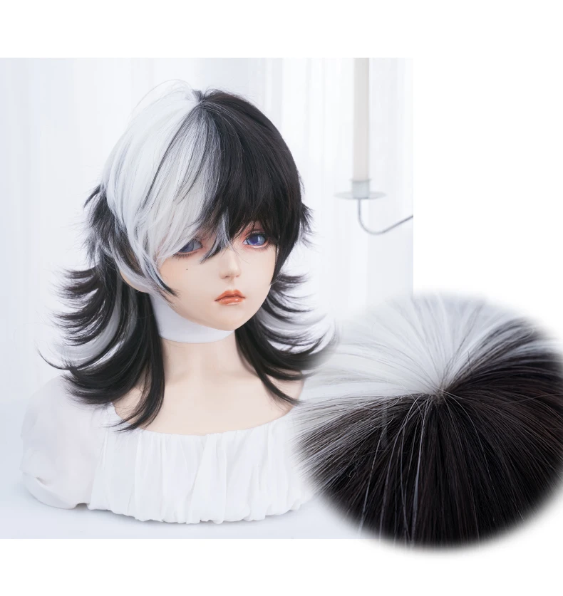 

Wig female short hair Lolita Halloween new Chinese wolf tail mullet head mine tie Zhengtai jk medium long hair