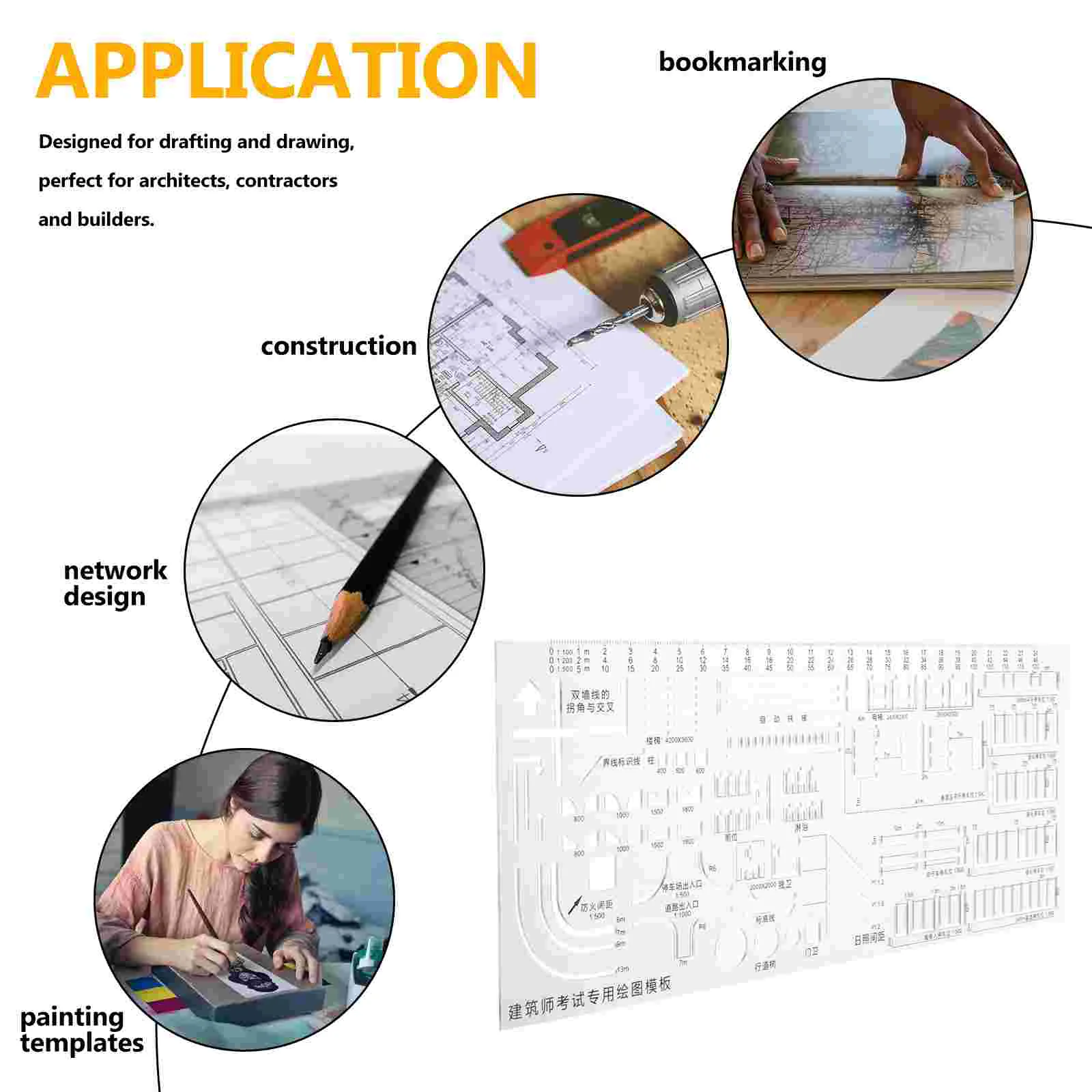 Circle Stencil Architectural Drawing Ruler Drafting Shape Stencils Templates for