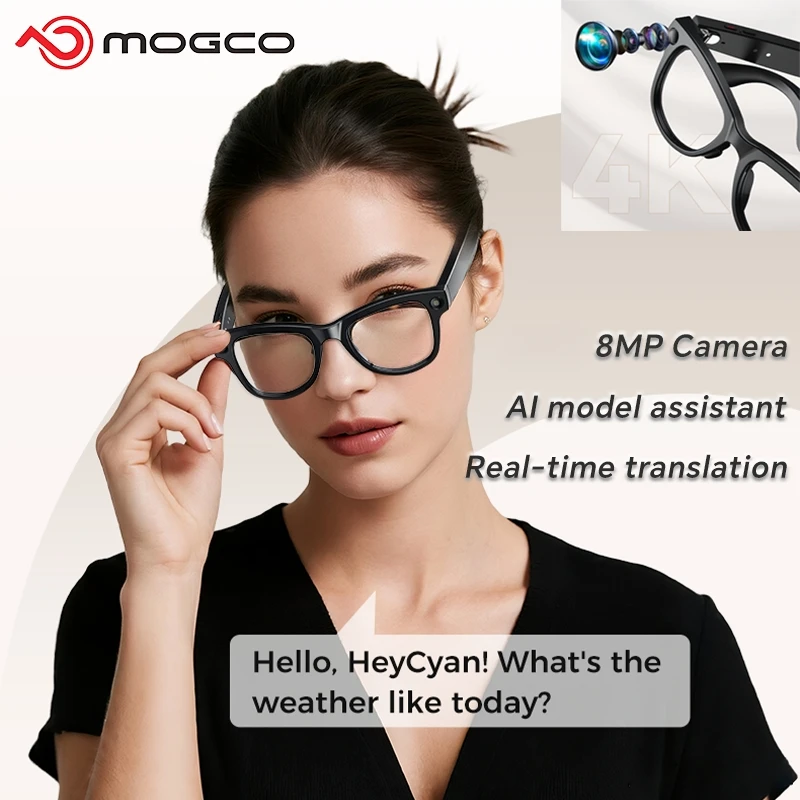 

AI Smart Glasses Lightweight Design 8MP Camera Real-time Translation Long Battery Life Auto-Tinting Lenses Anti-Shake