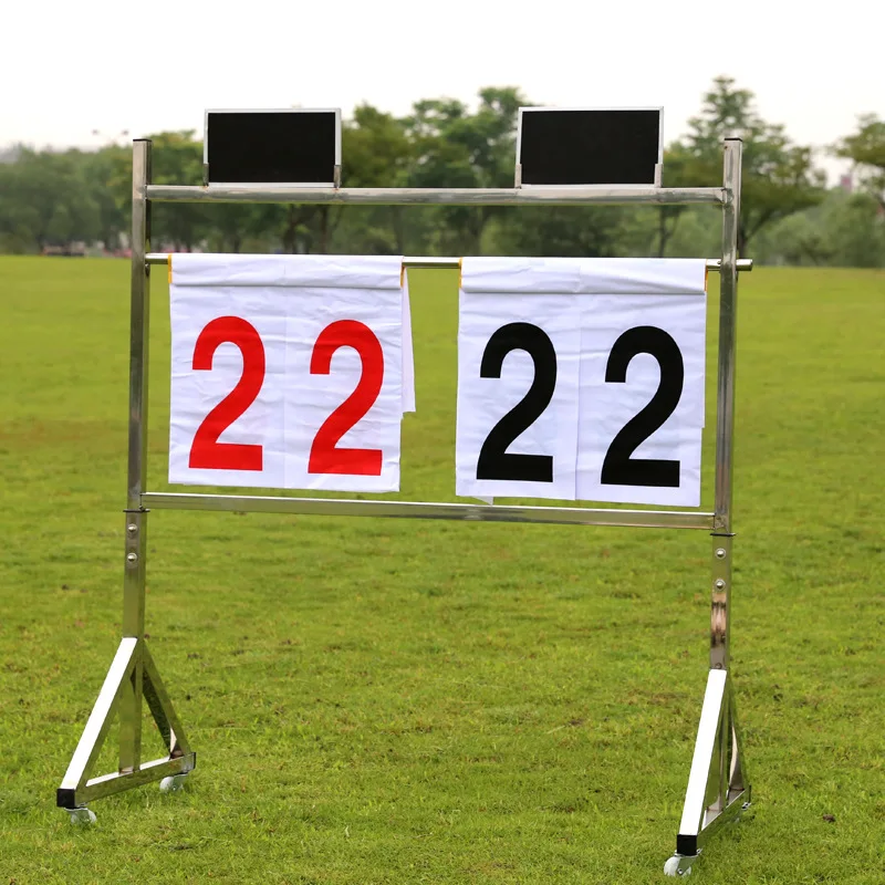 取り外し可能な移動式ステンレス製床置きスコアボードスタンド（バスケットボールとフットボールの試合に最適）必須のコート設備
