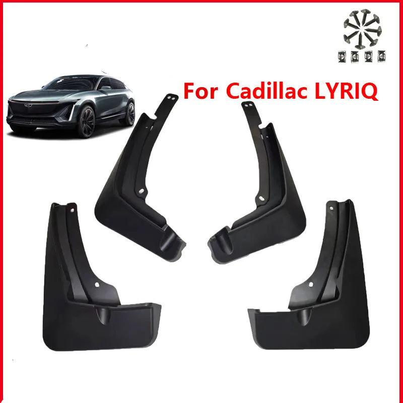 Exterior 4pcs Car Mud Flaps Mud Fender For Cadillac LYRIQ 2022 2023 Mudguards Splash Guards Mudflaps Mud Fenders Tyre Guards