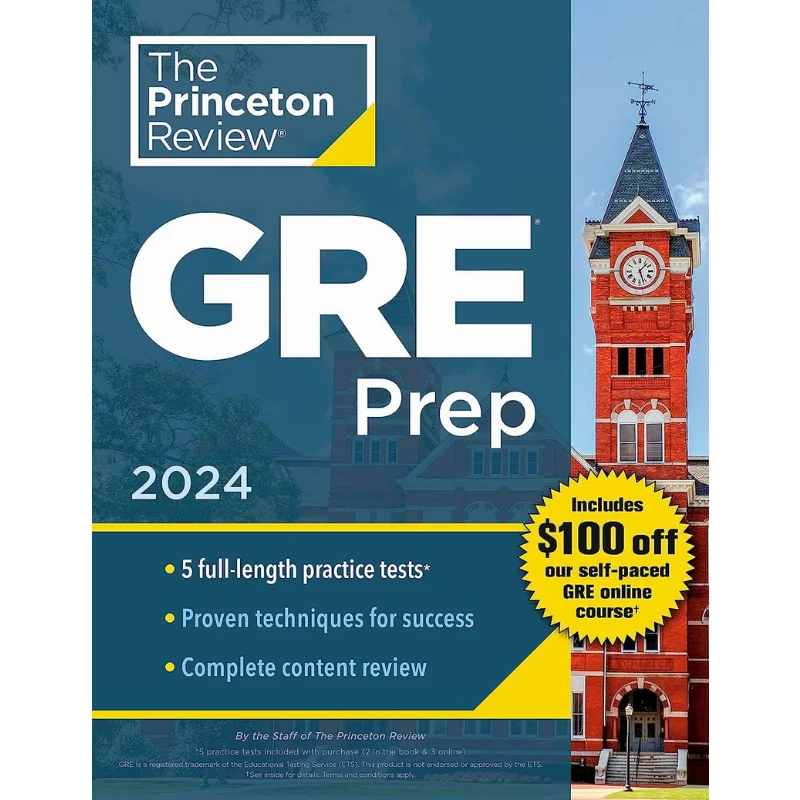 

Обзор принцета GRE Prep 2024 5 Практические испытания Техники обзора Онлайн-функции 2024 Подготовка для тестирования выпускников в школе