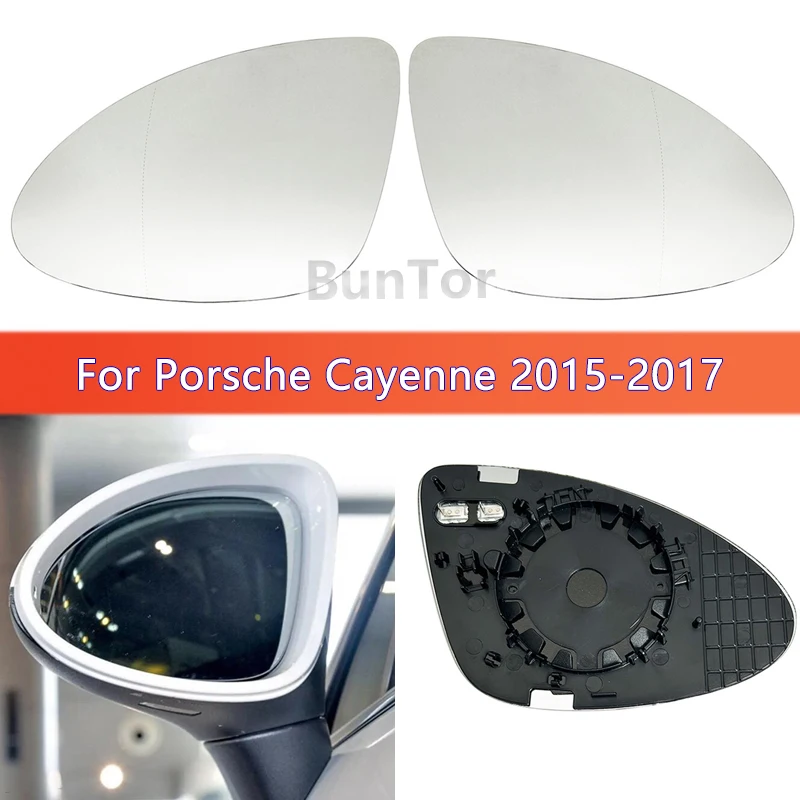 Cermin kaca มองหลังด้านข้างสำหรับ Porsche Cayenne 2015-2016-2017พร้อมฟังก์ชั่นอุ่น/ชิ้นส่วนรถยนต์95873152130/95873152230