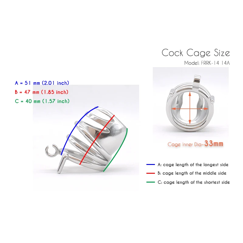 FRRK Metal Cock Cage Stainless Steel Male Chastity Device Penis Ring BDSM Bondage Adult Sex Toys For Erect Denial Games