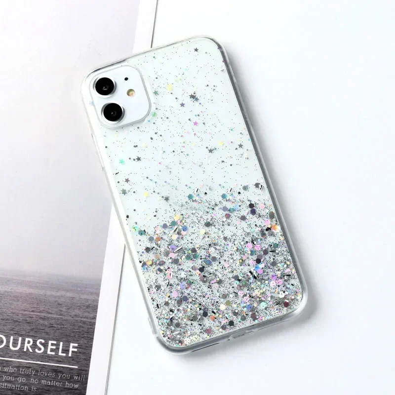 

Luxury Gradient Glitter Star Case For iPhone 14 13 12 XR X XS Pro Max iPhone 8 7 6S 6 Plus SE2020 Soft Clear TPU Cover Case