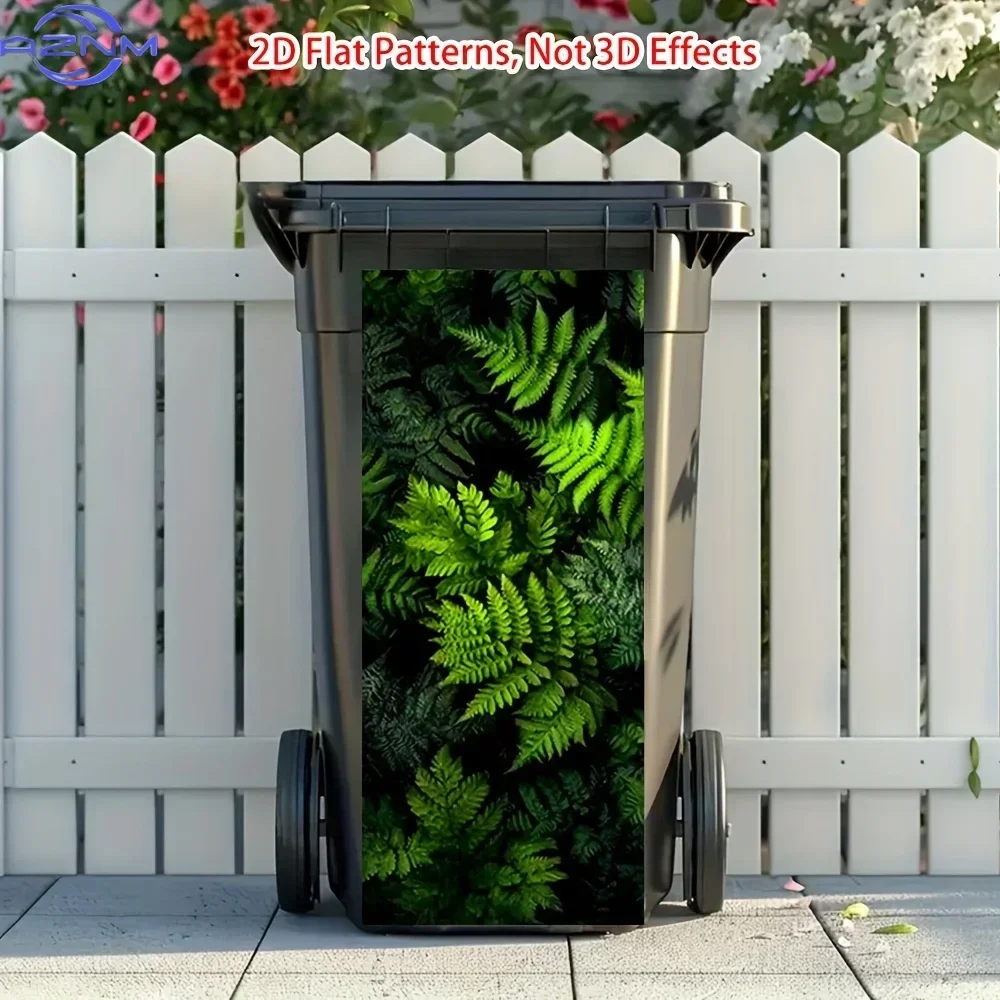 2D Print Decorative Bin Decal Unique Surface Ornament for Indoor‑Outdoor Garbage Dustbin