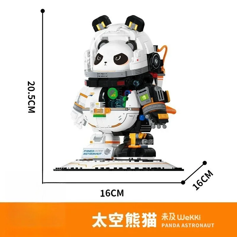 

Mechanical Panda Robot Building Blocks Toy with LED Globe Space Exploration Telescope Mech Space Rover Toys for Adults Kids Boys