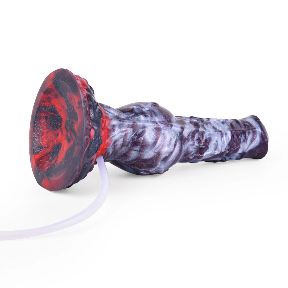 NNSX Large Ejaculation Dildo with Dog Knot Soft Silicone Anal Plug Squirting Penis Vaginal Masturbation Adult Sex Toys Unisex view 3