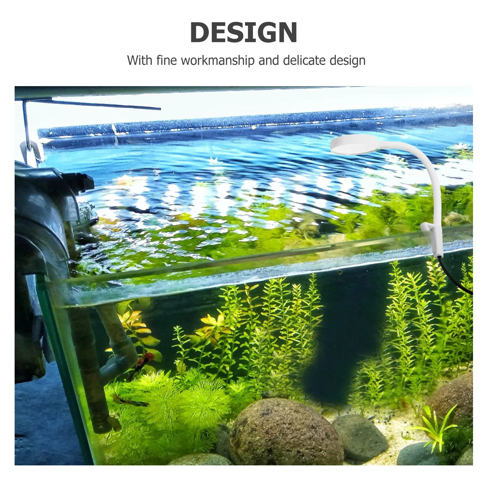 

Fine Workmanship Usb Mini Aquarium Lamp Wear Resistant Fish Tank Light Clamp Type White Colorful Lighting