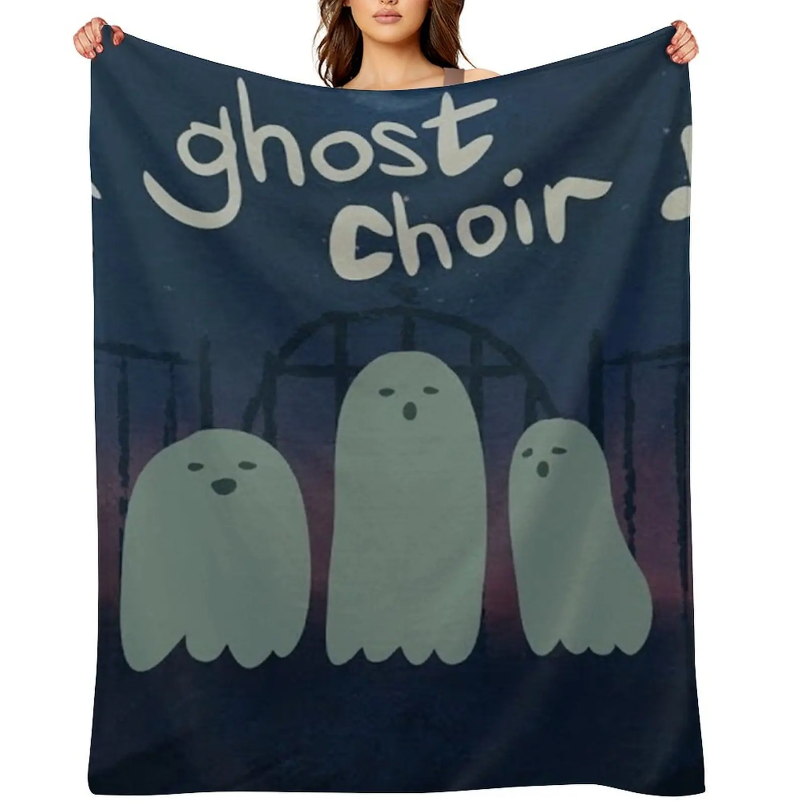 

Ghost Choir Throw Blanket Decorative Sofa Camping Multi-Purpose Warm Blankets