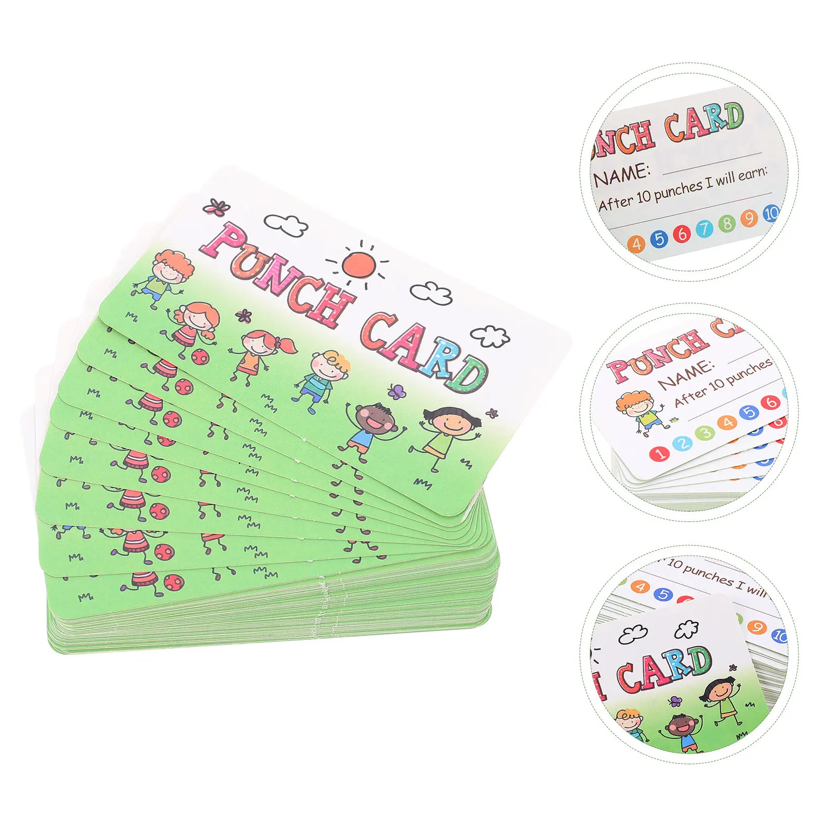 

150Pcs Reward Cards for Cartoon Punch Cards Multipurpose Encouragement Teaching Tools for Classroom Home Teaching Prop