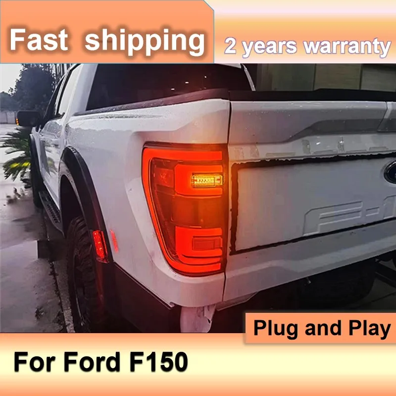 اكسسوارات السيارات لفورد F150 الضوء الخلفي 2021-2022 فورد رابتور أضواء خلفية الخلفية DRL الضباب الفرامل بدوره إشارة عكس