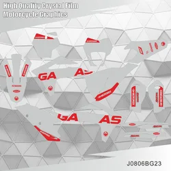For GASGAS GAS GAS MC EX EC 125 250 300 350 450 2021 2022 2023 Full Graphics Decals Stickers Motorcycle Background Custom Number