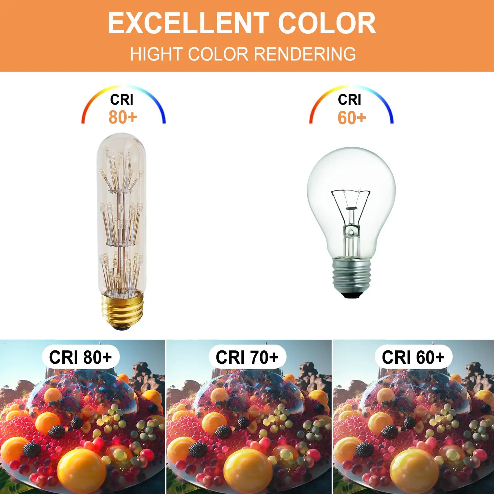 LED Edison Vintage Starry Sky Lamp 3W 2200K  Lightbulb Decorative Christmas Firework Lamp  Bulbs Home Decoration Club Lights