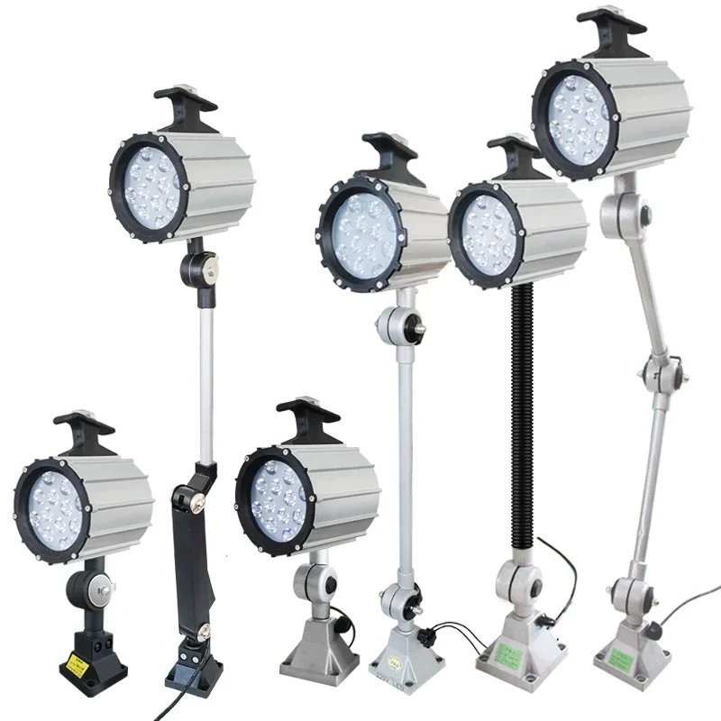 7W/12W Long/Short/Middle Arm Waterproof Oil-proof Numerical Control Milling/Lathe Drilling Machine Working Light 24V220V