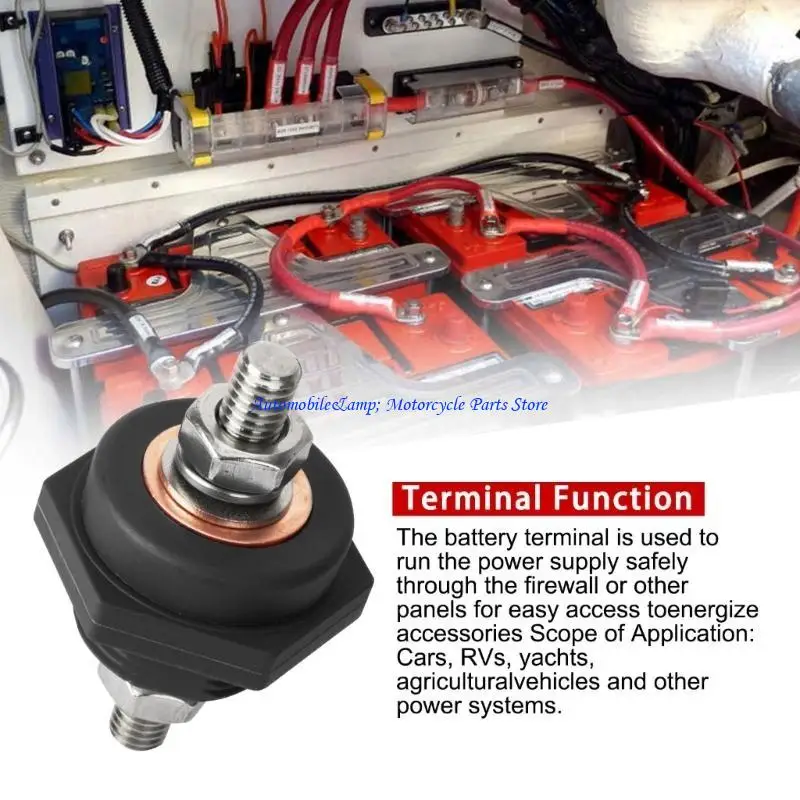 

H7BD 300A DC48V Battery Terminals Connector 3/8" Studs Junction Post Connector Terminals