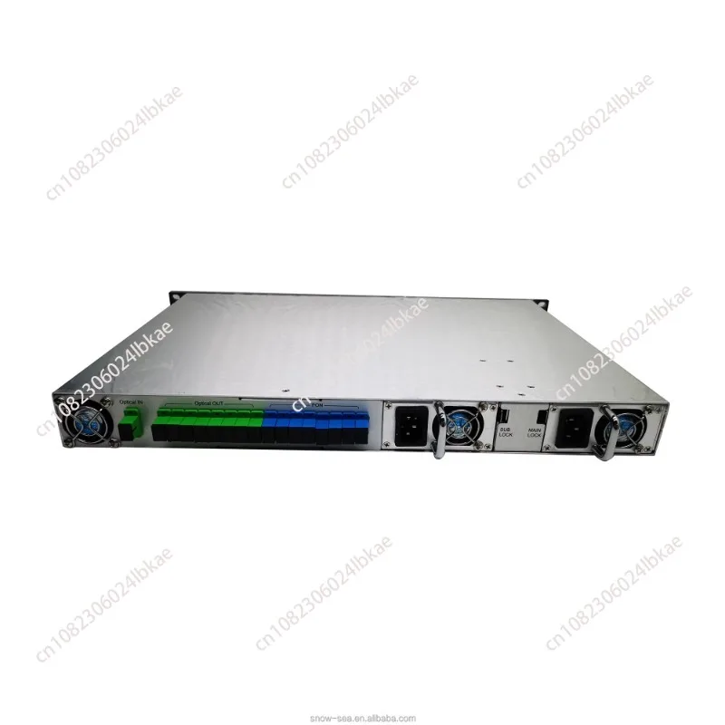 1550nm catv optical amplifier with wdm, agc, featuring 8x19dbm gain output, dual power, and simple network management