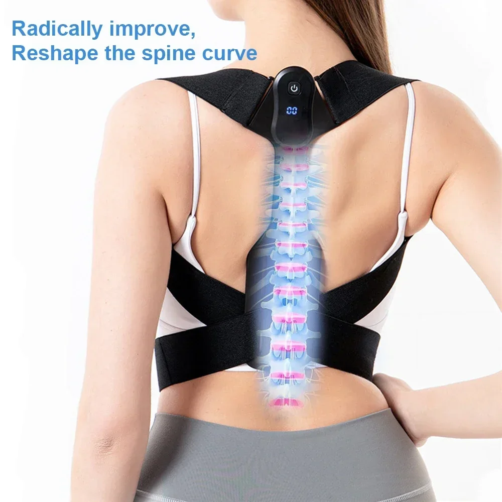 Smart Posture Corrector Back Vibration Reminder Neck Hump Correct Realtime Scientific Shoulder Training Monitoring Adult Child