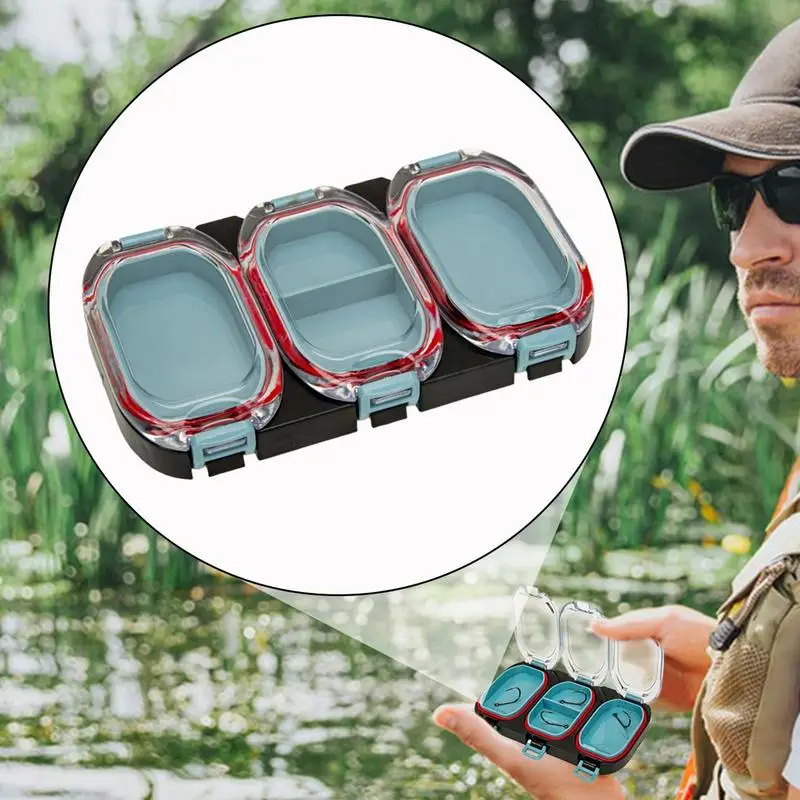 Magnetic Fishing Hook Box Fishing Tackle Organizer Magnet Fly Fishing Box Water-resistant Small Lure Box Trout Fishing Case Box