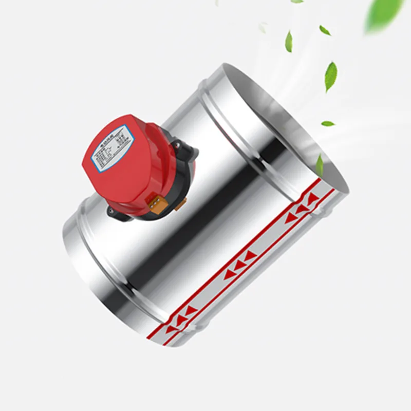 

80/100/125/150/200mm stainless steel electric air duct damper valve HVAC air ducting motorized air damper AC220V actuator drive