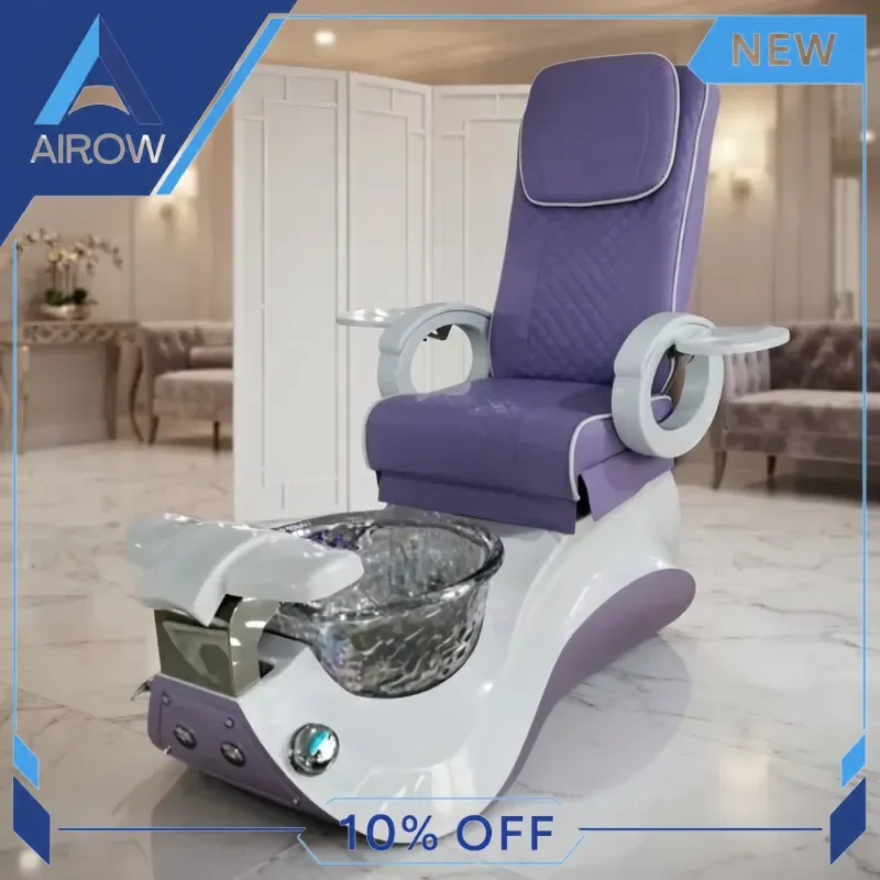 Electric Pedicure Chair with Foot Bath Massage Recliner for Nail Salon Spa Hydrotherapy Manicure Sofa Intelligent Control