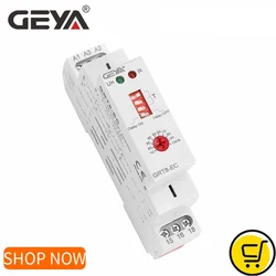 GEYA GRT8-EC Delay on or Delay off Timer Relay Delay Relay 10A AC220V/DC24V AC380V AC/DC24V~240V Time Relay CE CB ROHS