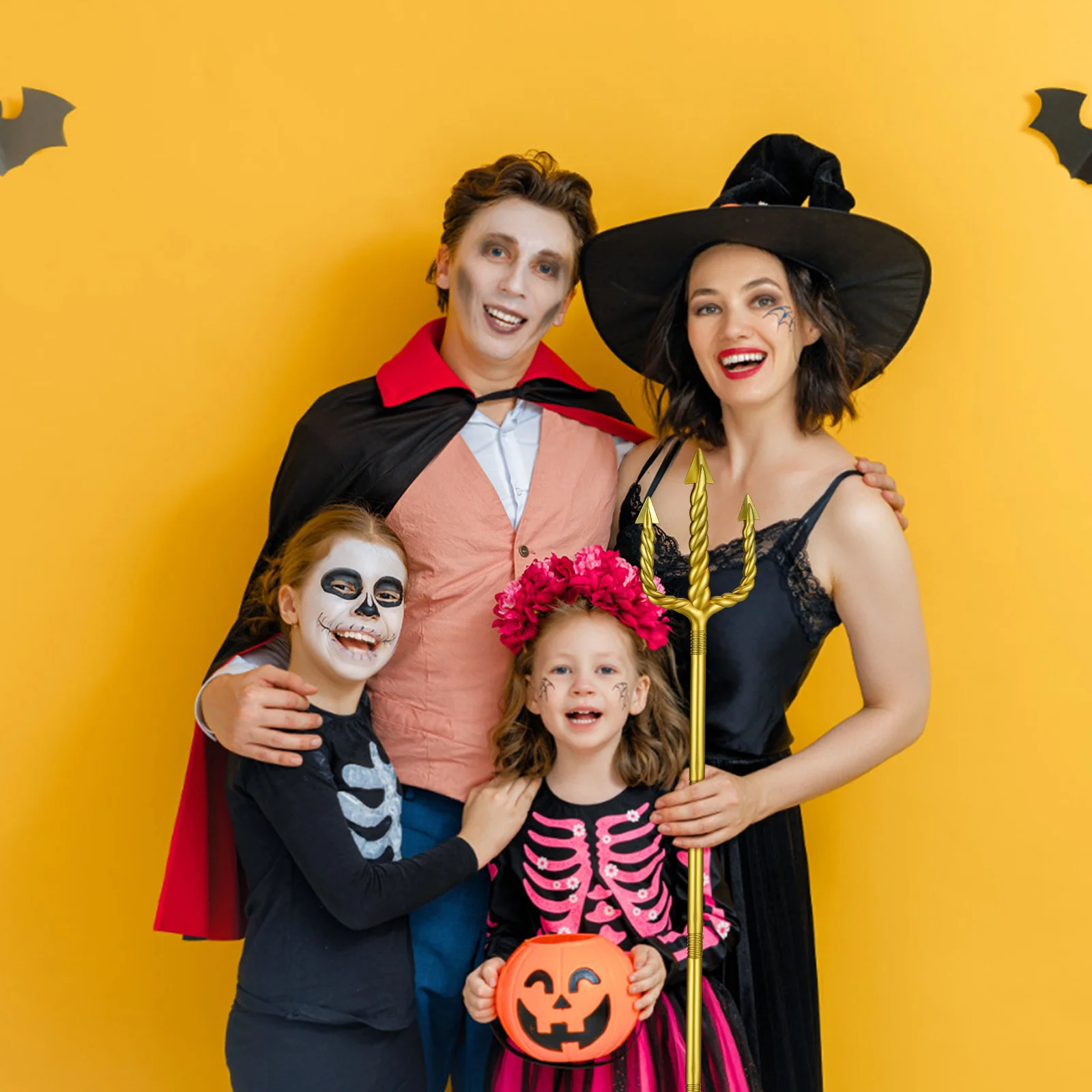 Trident Prop Toy for Halloween Costume Demon Pitch Fork Stage Cosplay Party Accessory