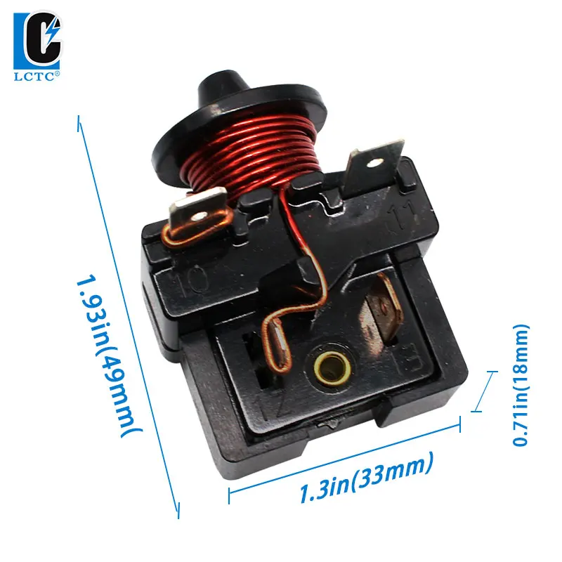 LCTC Refrigerator Compressor Starter Relay For Refrigerator 110V 220V Hisne Voltage Cooling Relay Hammer Starter Short DRS