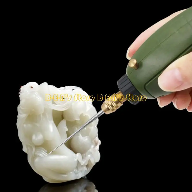 Y1AD 4pcs/set Grinding Bits Emery Jade Burr for Rotary Tools Engraving Polishing Glass Stone Jewelry Polish Tool 3mm Shank