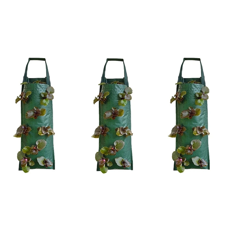 

COFA-3PCS Breathable Hanging Planter Grow Bag Strawberry Grow Bag Flower Grow Bags Potato Grow Bags Plant Grow Bags