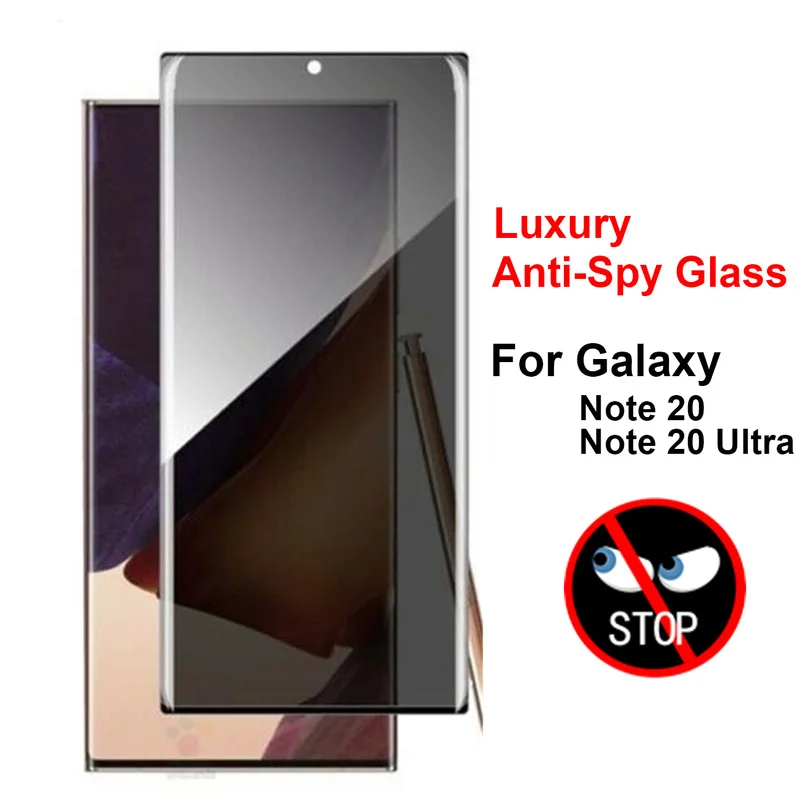 Anti-Spy Tempered Glass for Samsung Note 20 Ultra Full Cover Privacy Screen Protector for Galaxy Note 20 Ultra Protection Case