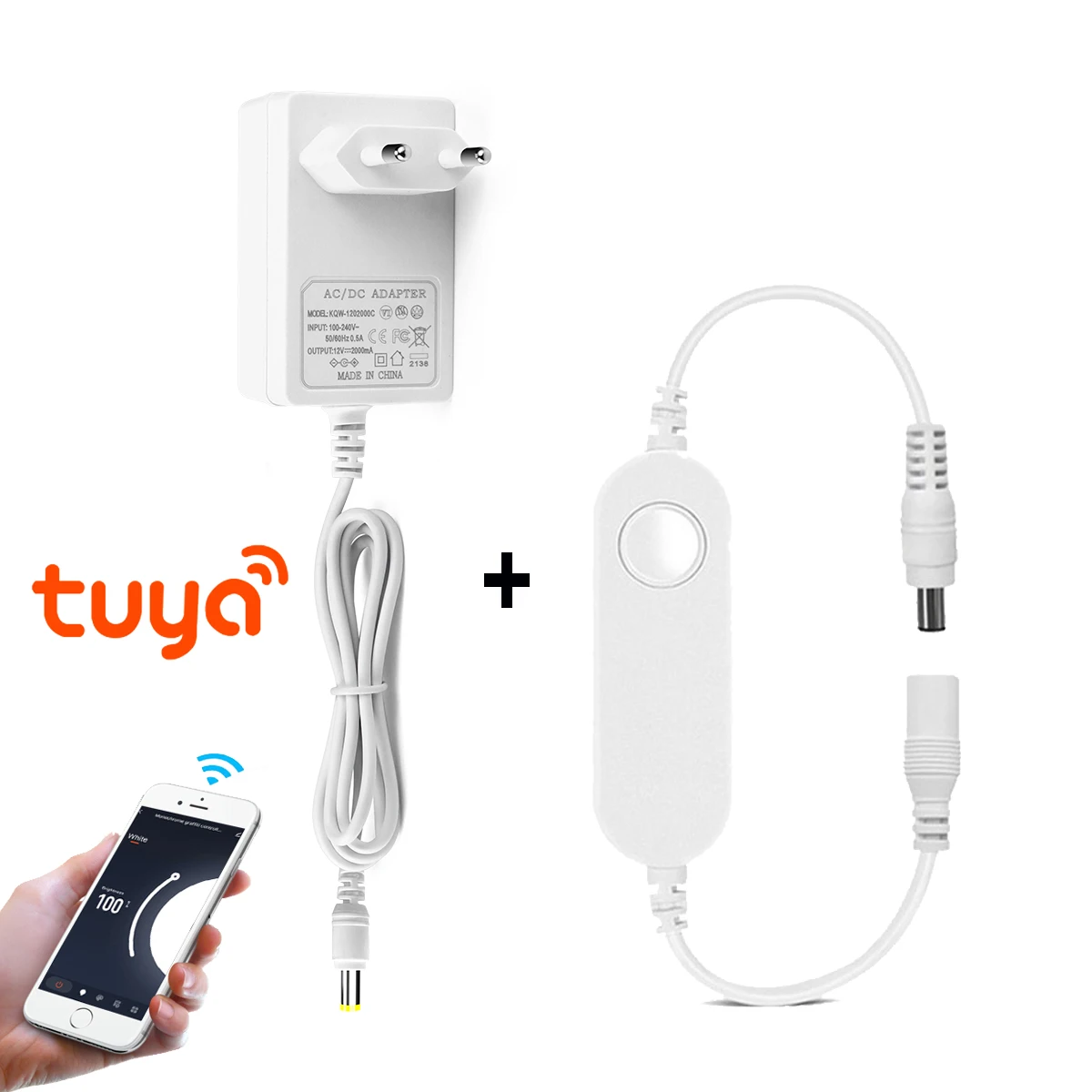 DC 12V 24V Transformator oświetleniowy Zasilacz 2A 3A Wtyczka EU /US z kontrolerem Tuya Smart Life WIFI do taśmy LED COB 5050 2835
