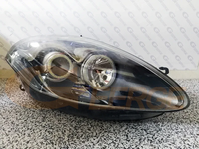 For FIAT BRAVO 198 Croma 194 Ultra Bright White Amber Switchback DRL Turn Signal SMD LED Angel Eyes Kit Halo Rings view 4