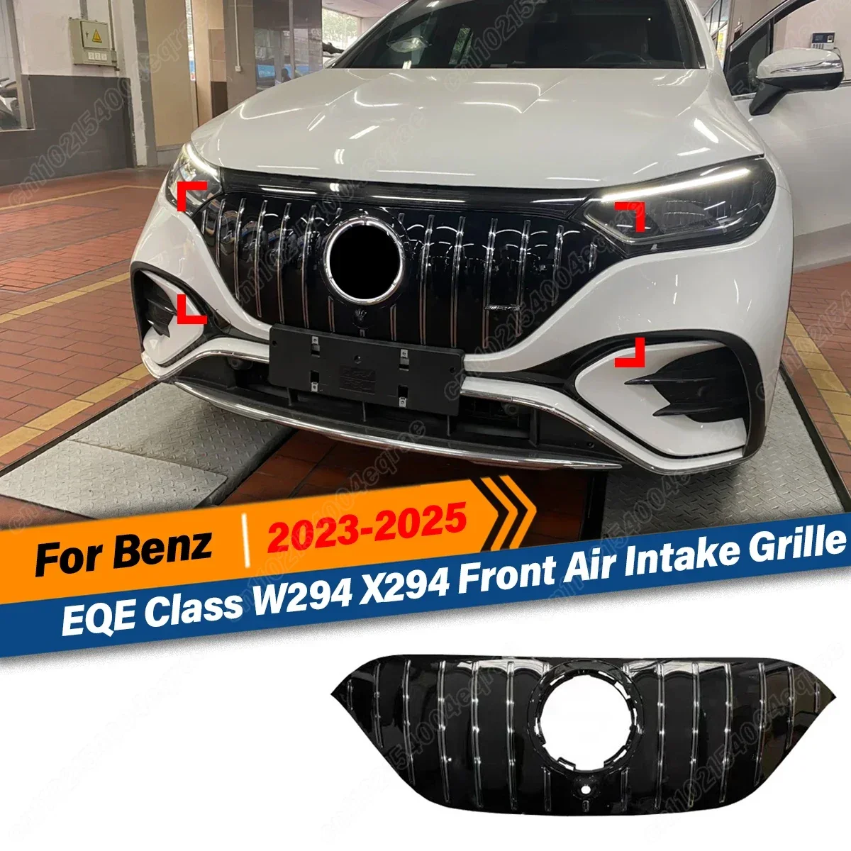 

GT Style Front Racing Radiator Grills For Mercedes EQE Class W294 X294 SUV EQE350 500 2023 2024 2025 Air Intake Grille BodyKits