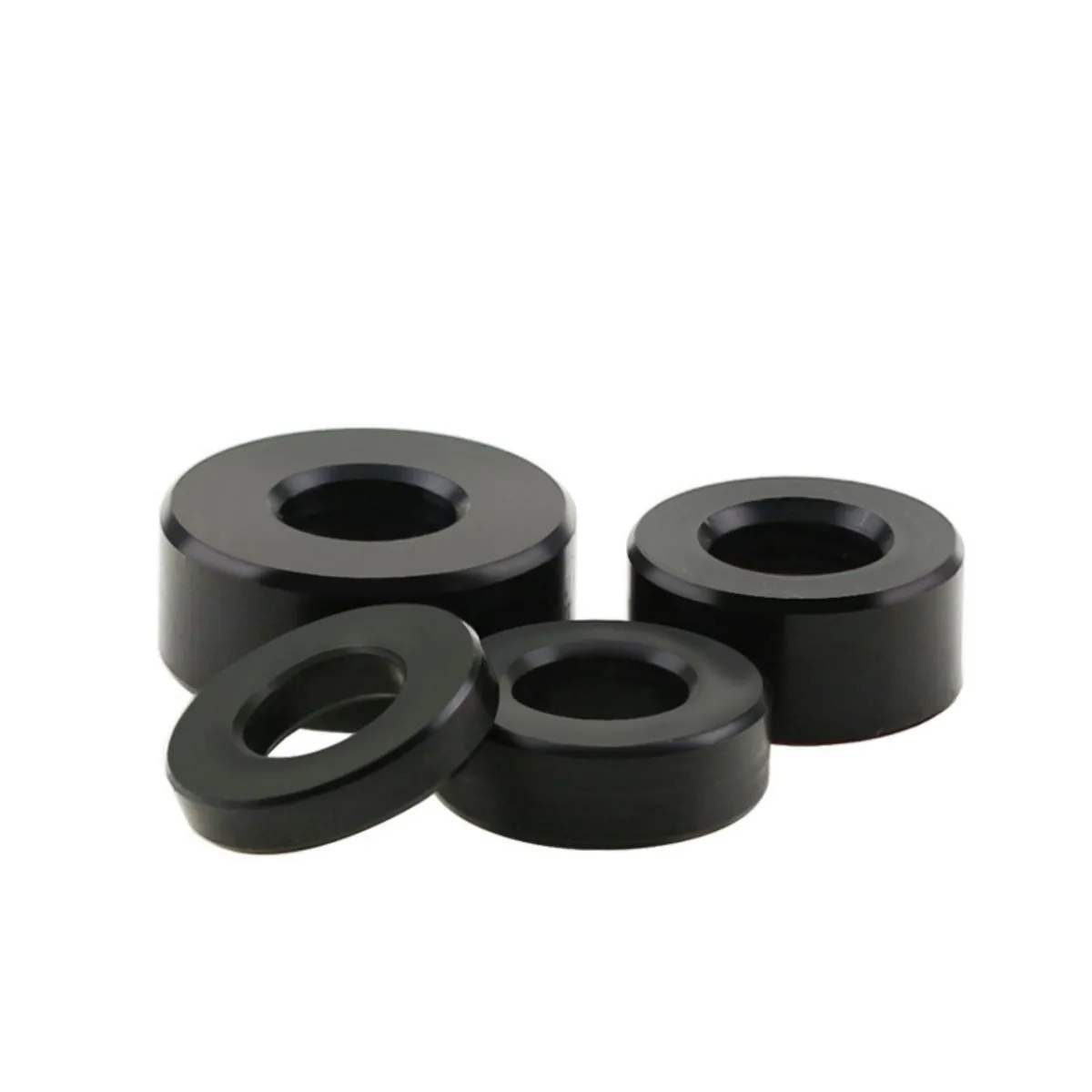 Black POM Round Hollow Unthread Standoff Bushing Washer Spacer Sleeve Insulated Plastic Gasket M3 M4 M5 M6 M8 M10 Length 120mm