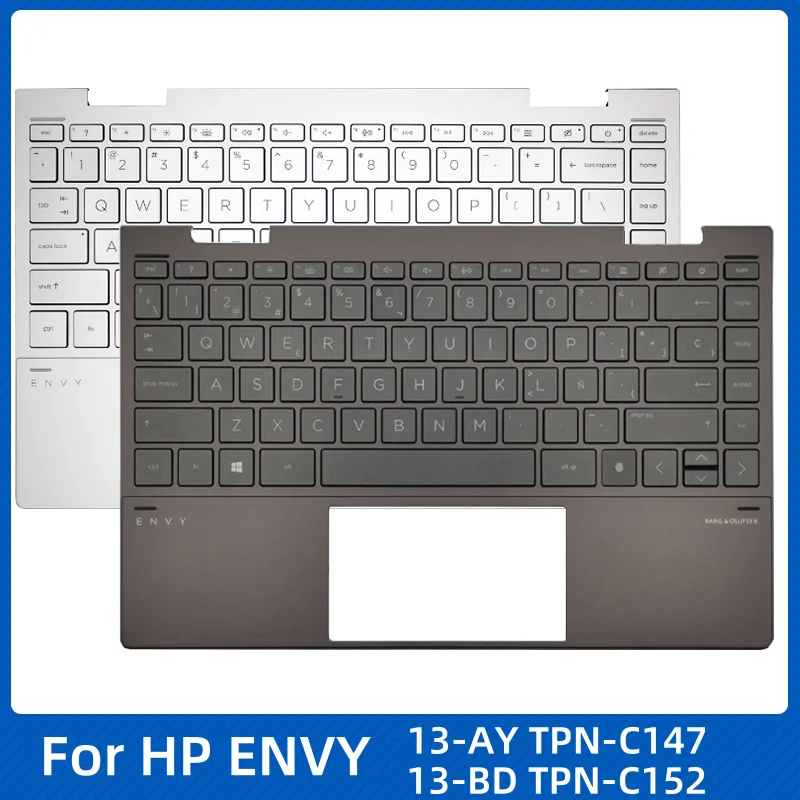 New US Keyboard For HP ENVY 13-AY 13-BD TPN-C147 TPN-C152 Laptop Palmrest with Backlit Keyboard L94518-001 Brown Silver Golden