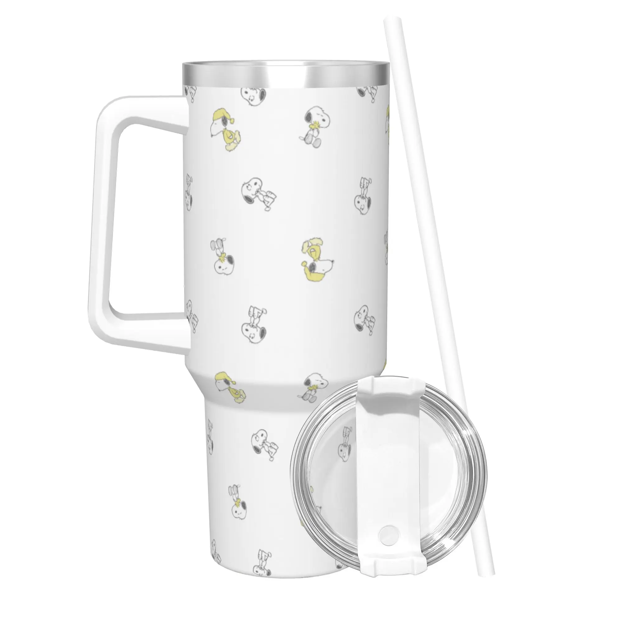 

Стакан из нержавеющей стали, милый мультяшный Снупи, термокружка, изолированные автомобильные кружки для холодных напитков, дорожная бутылка для воды на заказ