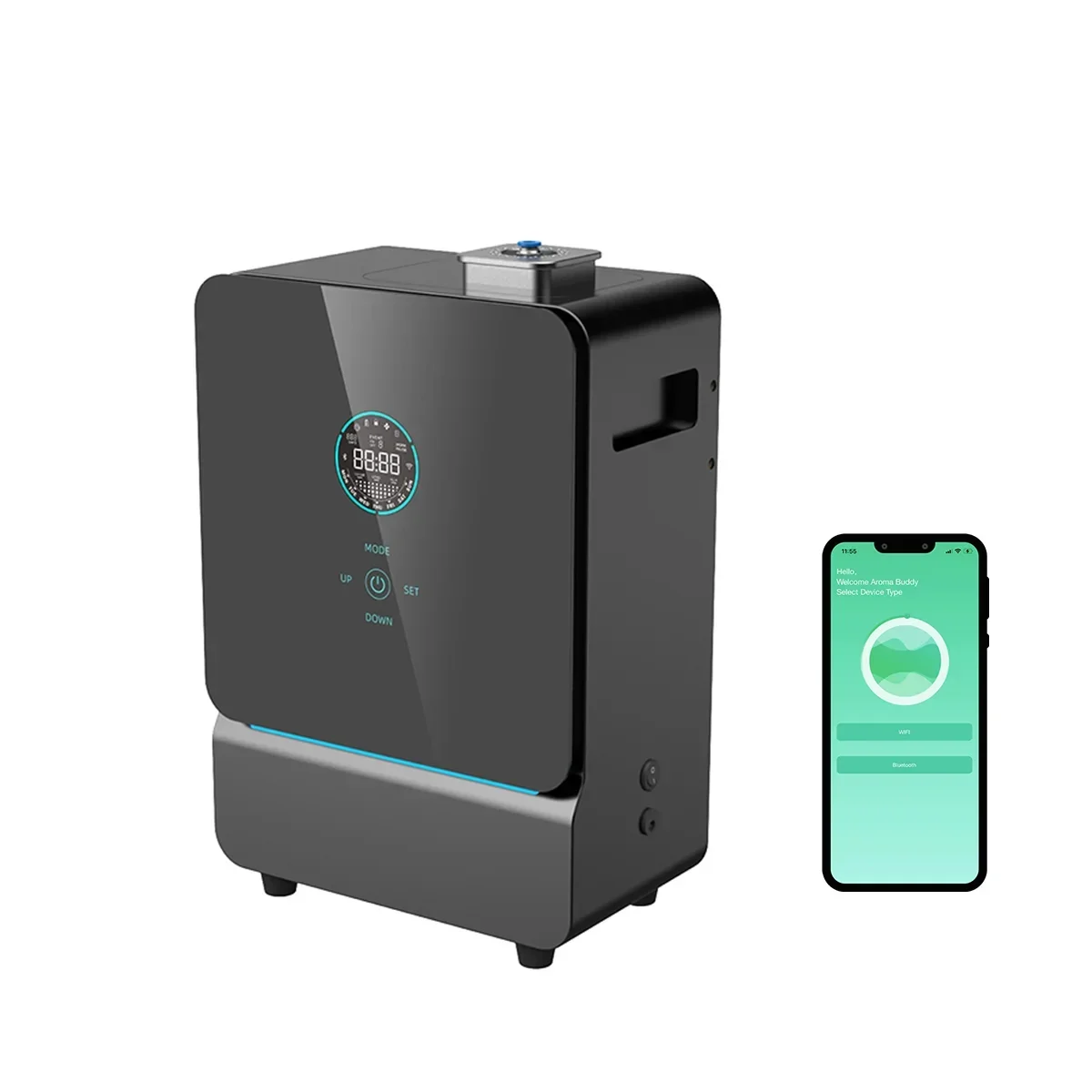 

New Ivyaroma Innovative App Wifi Control HVAC Waterless Aromatherapy Nebulizer Scent Aroma Fragrance Oil Diffuser For Larger Spa