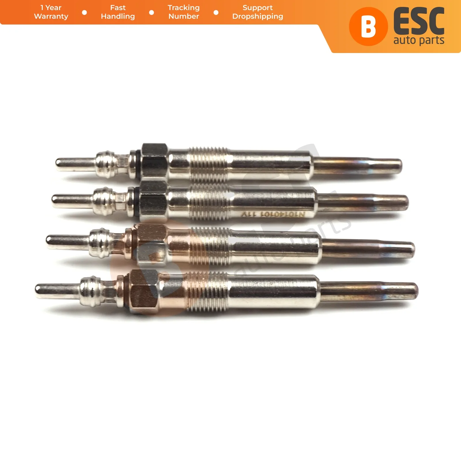 ESC Auto Parts EGP26-1 4 Pcs Heater Glow Plugs GX93, N10140101, GN855 for Audi VW Seat Skoda Ford Volvo Renault Ship From Turkey