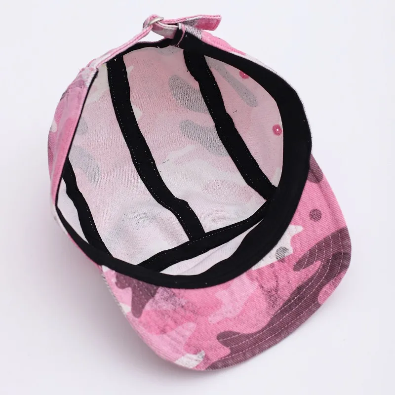 شعار مخصص التمويه شقة حافة الهيب هوب قبعة الرجال والنساء الربيع والخريف في الهواء الطلق ظلة خمسة لوحة قصيرة حافة قبعة بيسبول #6