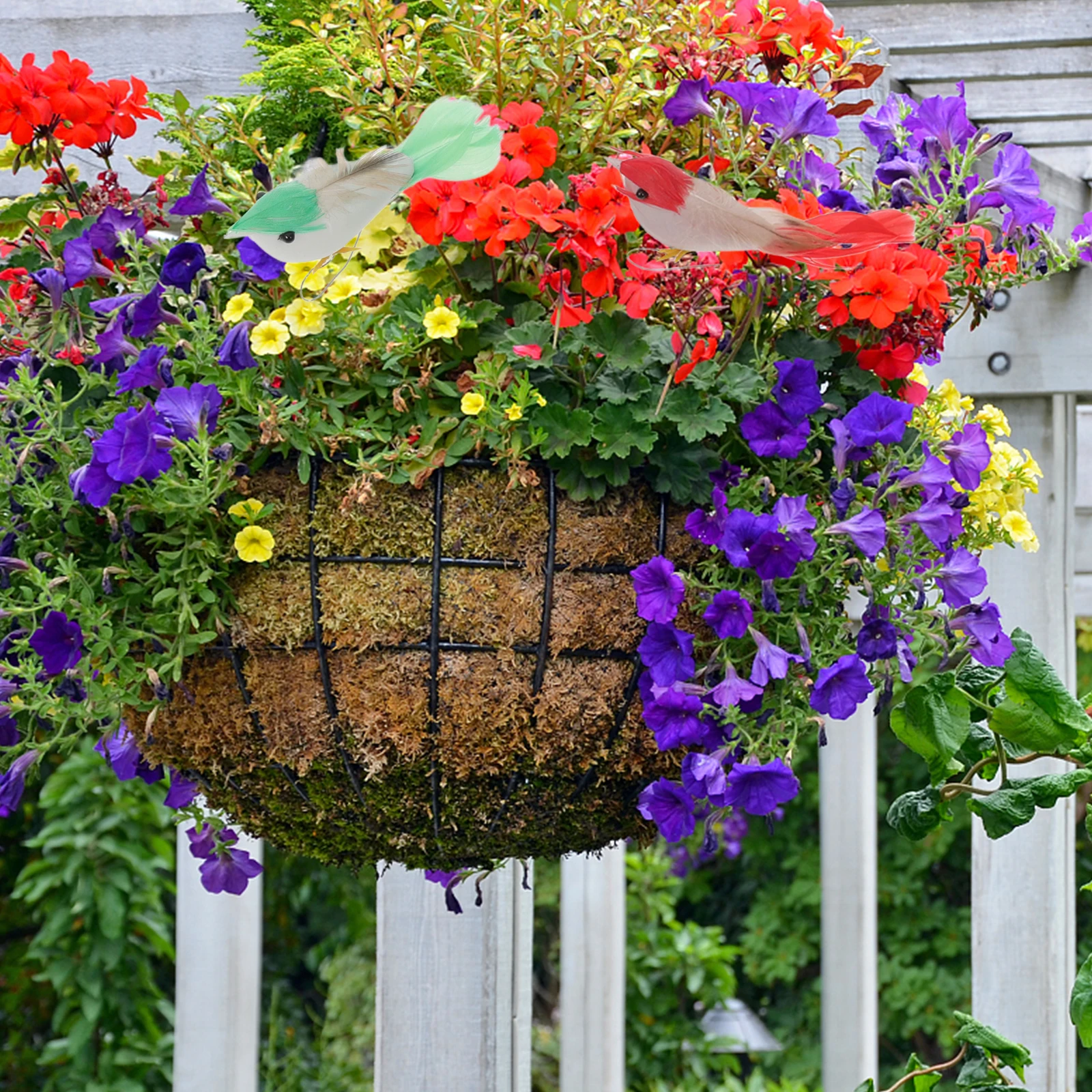 

24Pcs Artificial Simulation Birds Colorful Plume Bird Decorations for Garden Floral Bouquet DIY Craft Natural Lifelike Bird