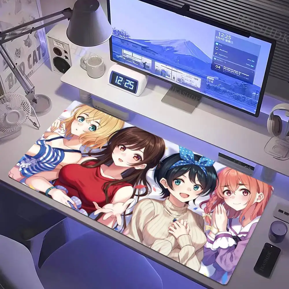 Animation Rent-a-Girlfriend Mousepad Non-slip Suitable For Office Computers Laptops E-sports Game Desk Mats XXL Keyboard