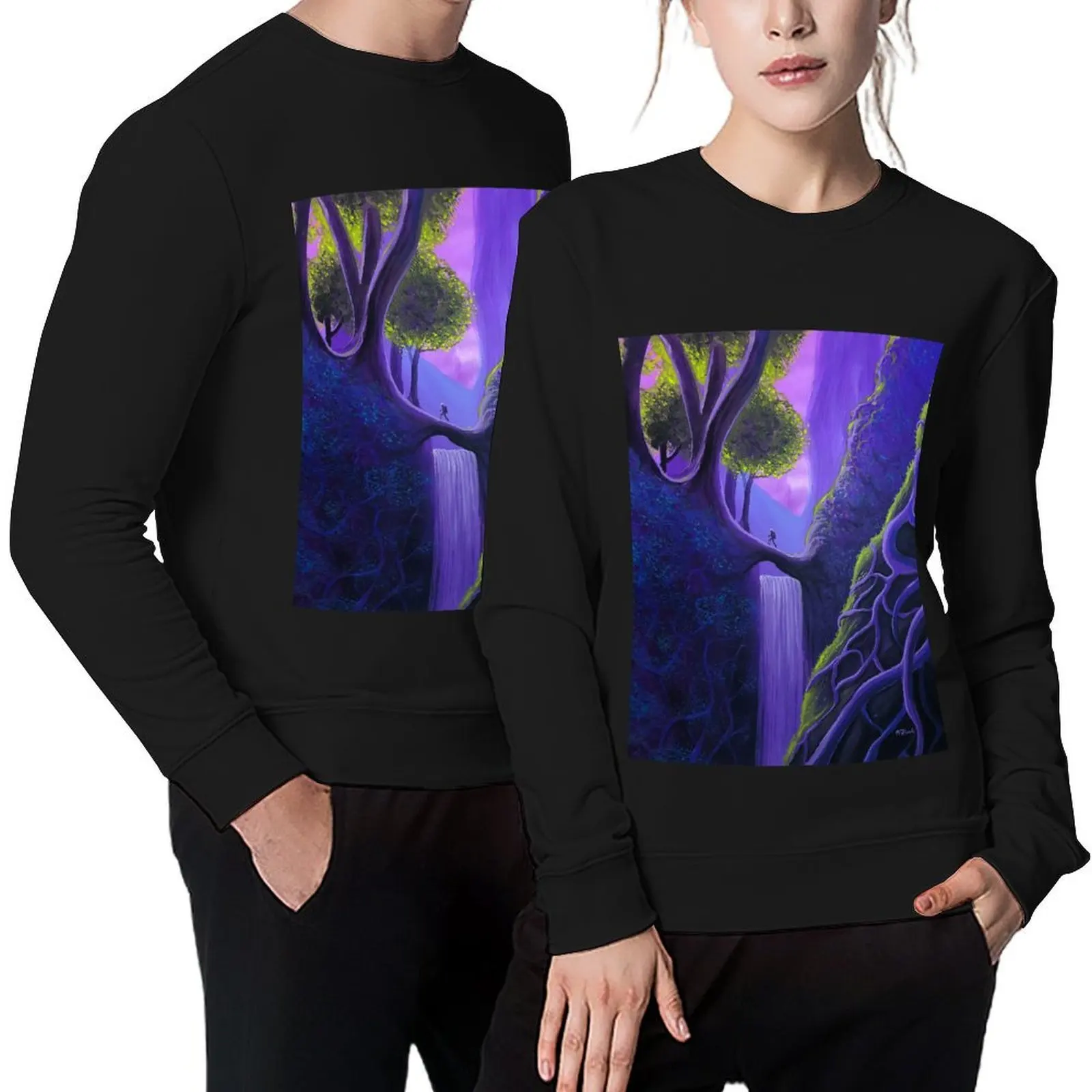 

Celestial Trails Pullover men's coat japanese style men's winter sweater korean clothes men's sweatshirt