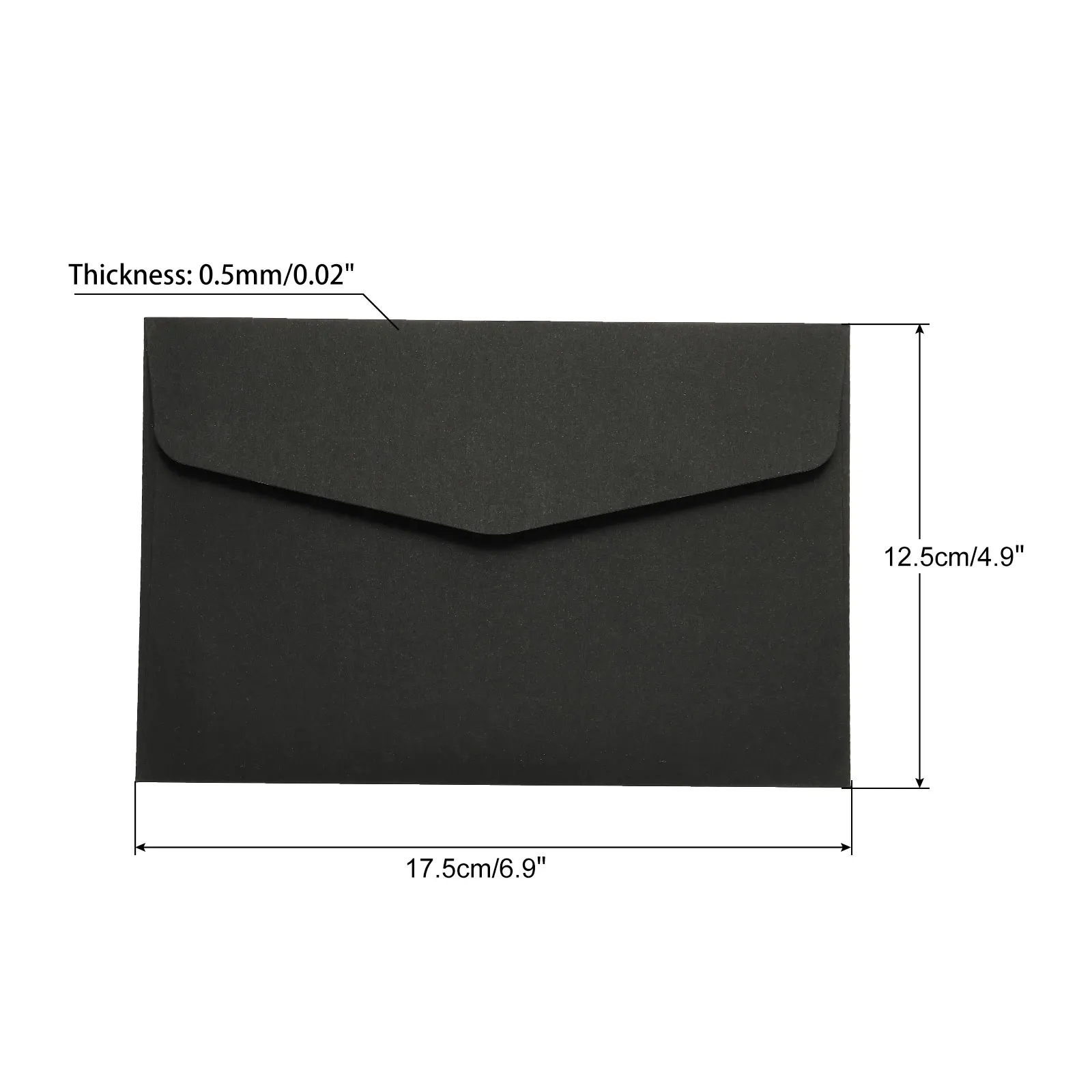 50Pcs Plain Black/Beige Blank Mini Envelopes Postcard Tiny Item Storage Present Card Holder Envelope for Wedding Greeting Party