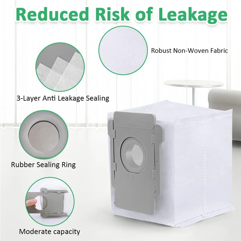 ABBK-Bolsas de eliminación de suciedad para Irobot Roomba E, I y J modelos I1+,I3+, I4+, I5+, I7+, I8+, J5+, J7+, J8+, J9+, Combo J7+ J9+