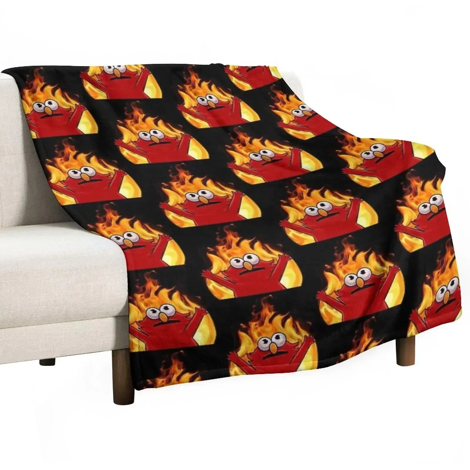 RISE flame meme Throw Blanket Loose sofa bed Luxury Designer Furrys Stuffeds Moving Blankets