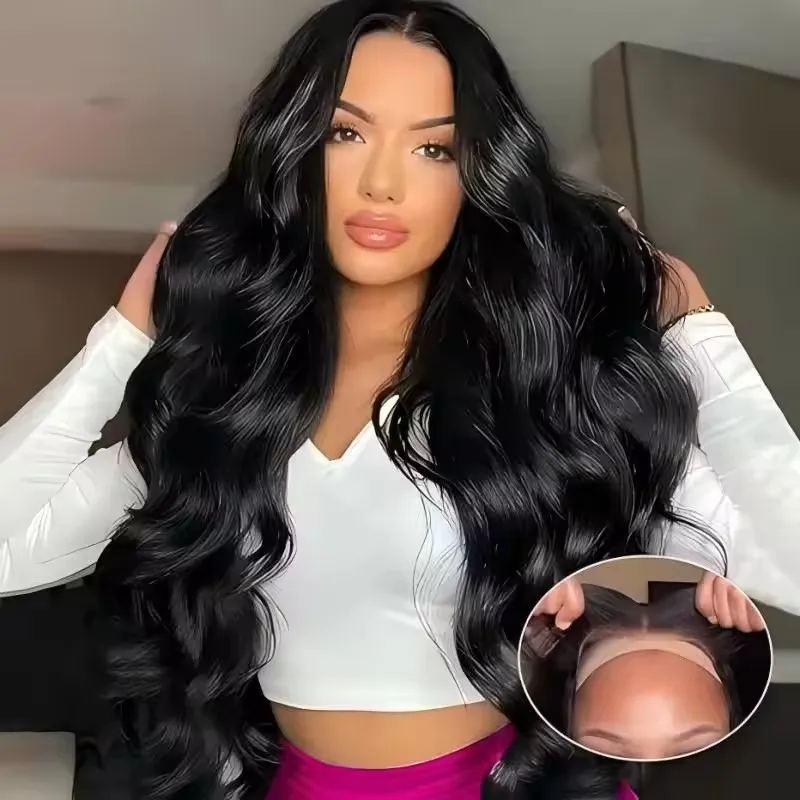 Body Wave Ready Wear Glueless Wig Pre-Cut 6x4 5x5 Lace Closure Remy Human Hair 13x4 HD Lace Frontal Wig Brazilian Curly Wave