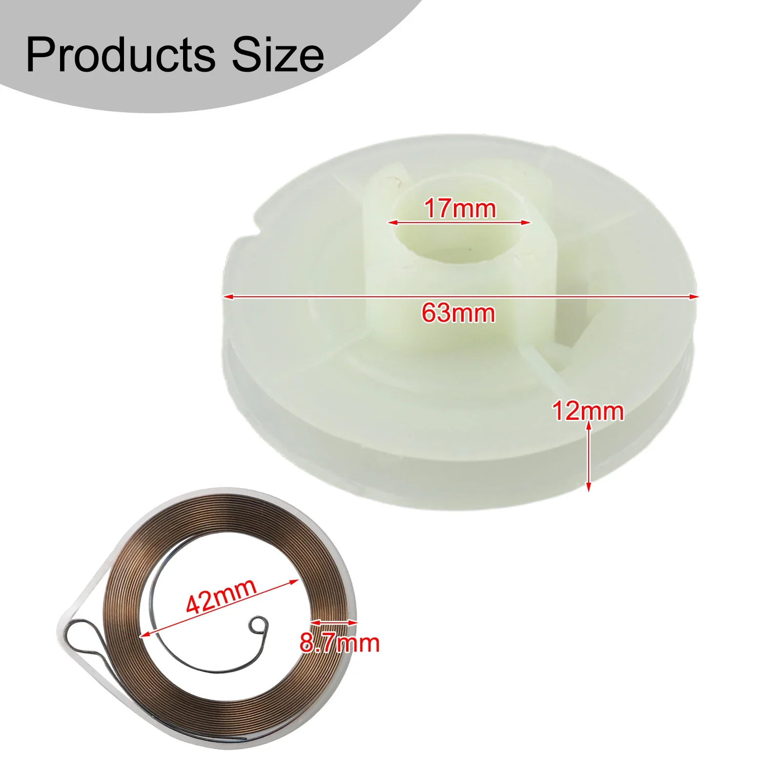 Premium Recoil Starter Spring & Pull Rope Kit for Chinese Chainsaw 4500 5200 45cc 52cc Long lasting Performance