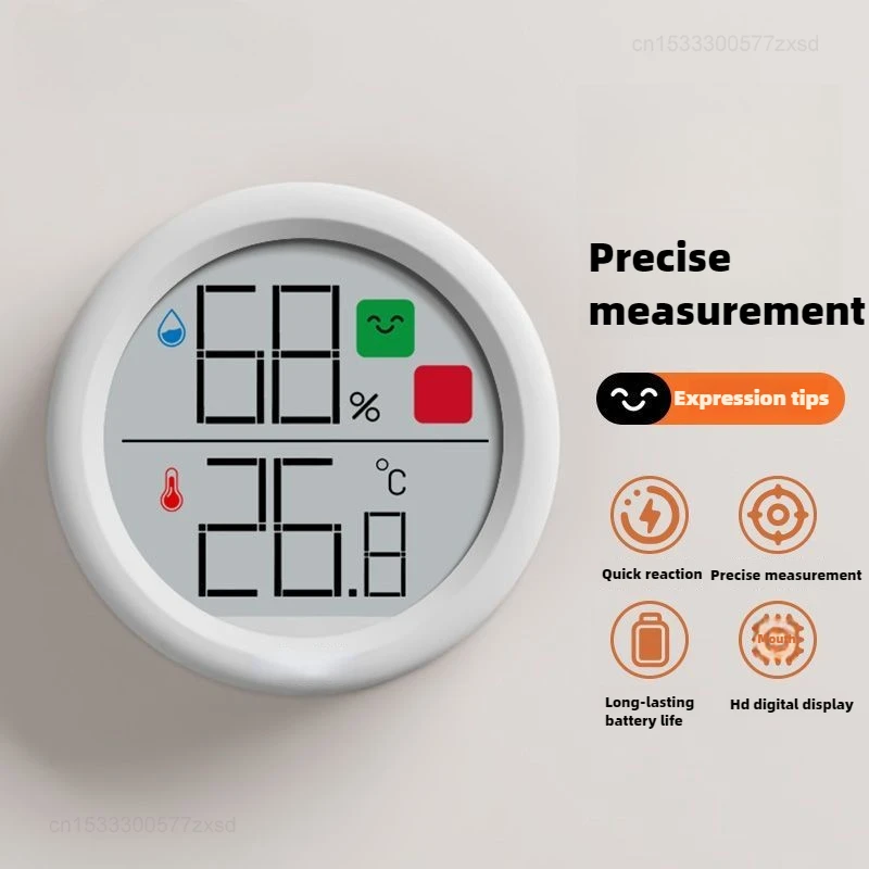 Imagem -03 - Xiaomi Medidor de Umidade Temperatura Casa Termômetro Eletrônico de Alta Precisão Quarto do Bebê Fixado na Parede Mesa de Temperatura Seca e Molhada