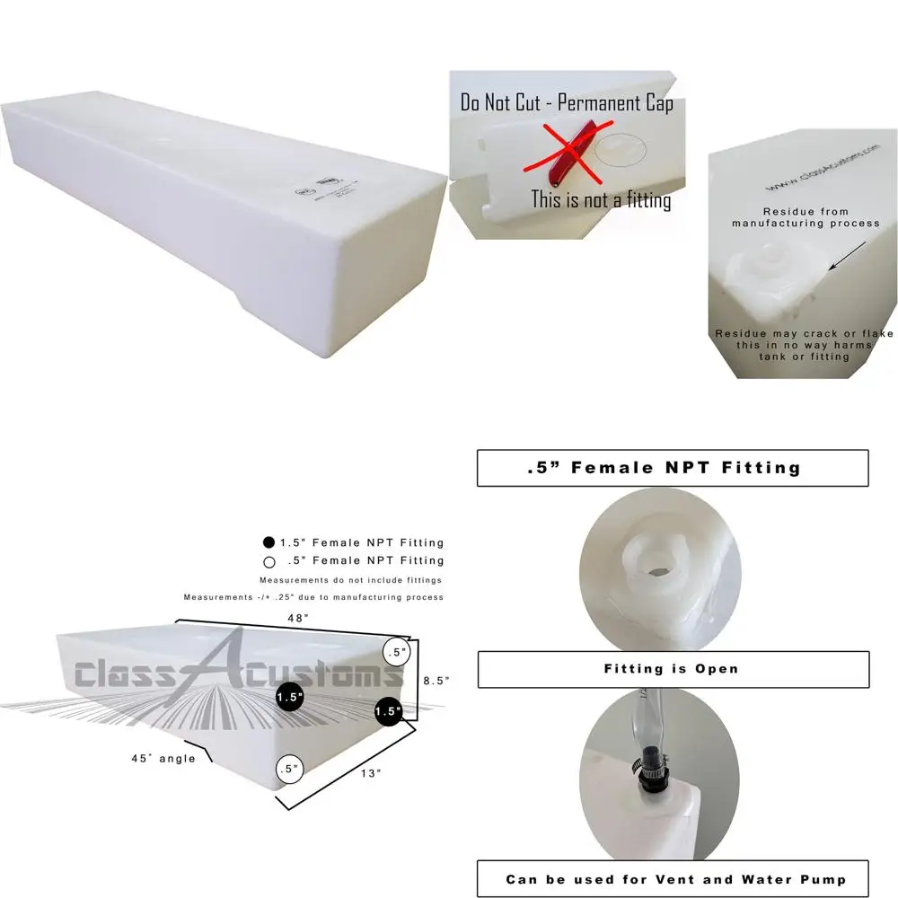 Under-Mount 20 Gallon RV Fresh & Gray Water Holding Tank System